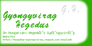 gyongyvirag hegedus business card